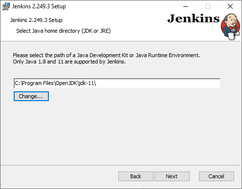 Figure 15: Specify the path to your OpenJDK installation