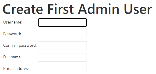 Figure 25: Enter your admin account information
